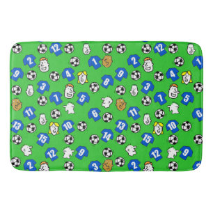 Shirten met blauw football badmat