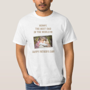 Shirten op de persoonlijke vaderdag VOEGEN UW FOTO T-shirt