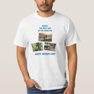 Shirten op de persoonlijke vaderdag VOEGEN UW FOTO T-shirt