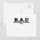 Shirten van de eenheid Misdaad Minds BAU Behaviora Briefkaart (Voorkant / Achterkant)