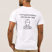 Shirten voor dubbelzijdig eenvoudig handwerk t-shirt (Achterkant)