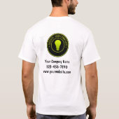 Shirten voor groene Logo van elektricien T-shirt (Achterkant)