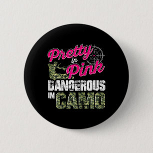 Shirten voor vrouwen in Camo Deer Hu Ronde Button 5,7 Cm