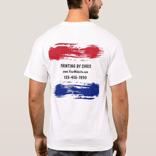 Shirten voor zakelijk schilderen t-shirt (Achterkant)