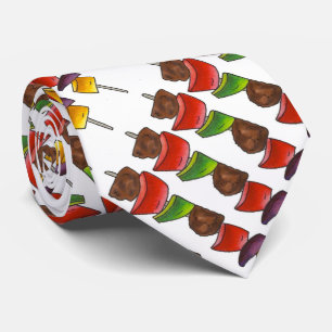 Shish Kebab Veggie Skewer Grilling Food Foodie Str Stropdas