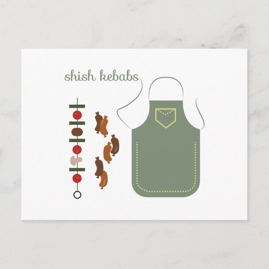 Shish Kebabs Briefkaart (Voorkant)