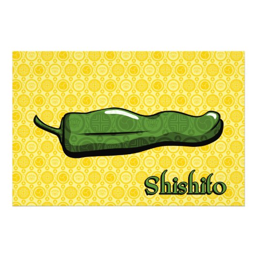 Shishito Chili Pepper Art Print Foto Afdruk (Voorkant)