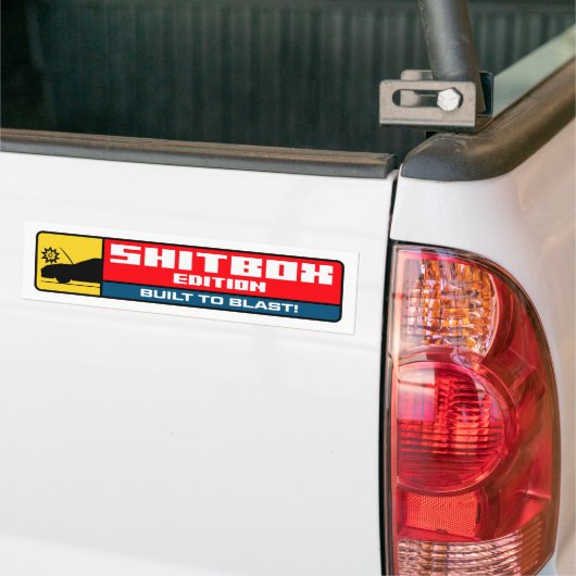 Shitbox Edition Built to Blast Bumpersticker (Op Truck)