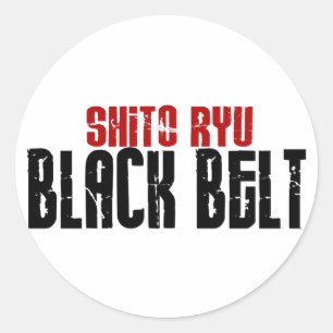 Shito Ryu Zwarte Belt Karate Ronde Sticker