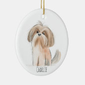 Shitzu Dog-Ornament Keramisch Ornament (Rechts)