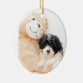 SHITZU EN TEDDY BEAR KERAMISCH ORNAMENT (Rechts)