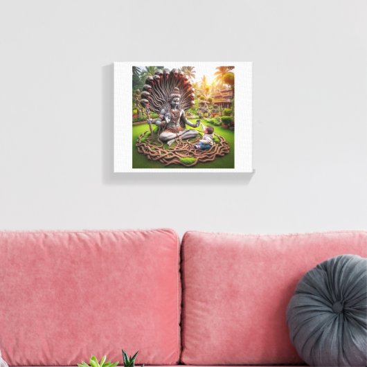 Shiv art canvas afdruk (Insitu (Woonkamer))