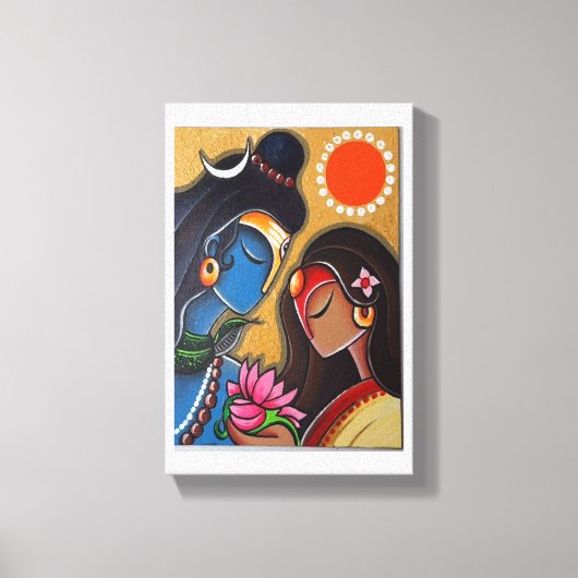 Shiv en Parvati canvas (Voorkant)