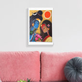 Shiv en Parvati canvas Afdruk (Insitu (Woonkamer))