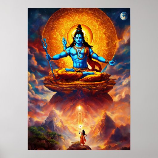 Shiv God Print, Value Poster Papier (Devant)