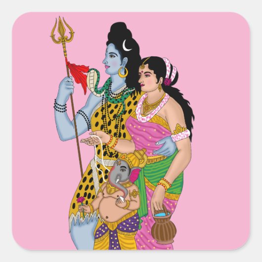 Shiv Parvati Sticker (Voorkant)