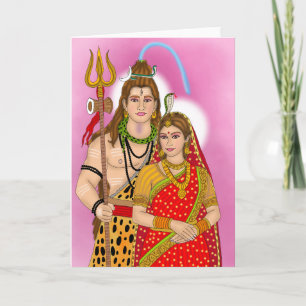 Shiv Parvati-Wenskaart Kaart
