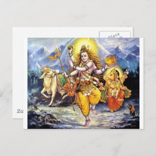 Shiv-Shankar Briefkaart (Voorkant / Achterkant)