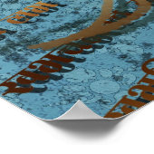 Shiva - blue, damask, gold poster (Coin)