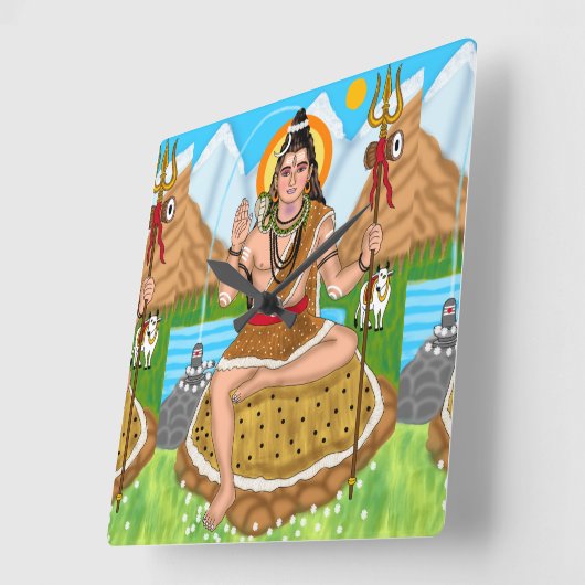 Shiva Clock Vierkante Klok (Hoek)