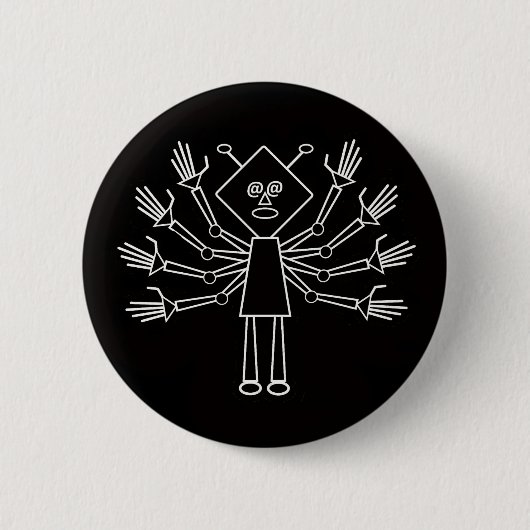 Shiva de Destroyer Ronde Button 5,7 Cm (Voorkant)