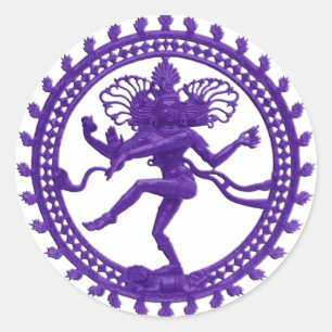 Shiva de kosmische danser ronde sticker