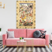 Shiva doodt de Demon Andhaka, c.1585-90 Canvas Afdruk (Insitu (Woonkamer))