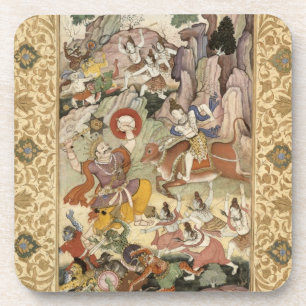 Shiva doodt de Demon Andhaka, c.1585-90 Onderzetter