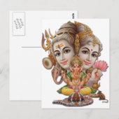 Shiva en familie briefkaart (Voorkant / Achterkant)