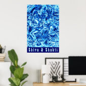 Shiva en Shakti Embrace Poster (Thuiskantoor)