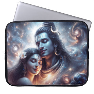 Shiva en Shakti kosmische liefde Laptop Sleeve