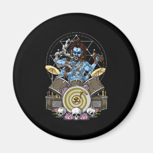 Shiva Heavy Metal Drummer Magneet