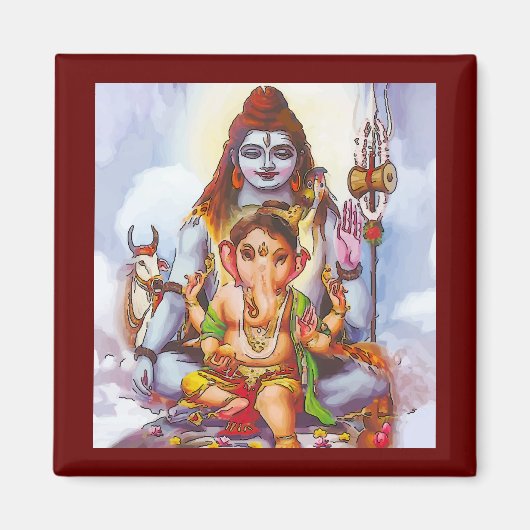 Shiva, Hindu Night Magneet (Voorkant)