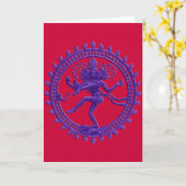 Shiva la carte de voeux cosmique de danseur (Fleur jaune)