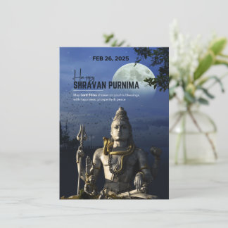Shiva, laat je genade stromen, zuiveer het pad van bedankkaart