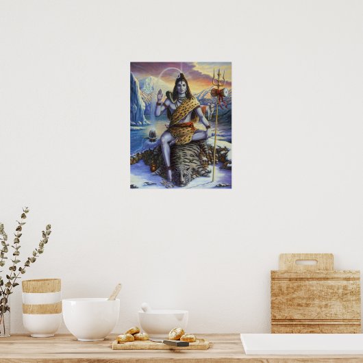 Shiva Mahadeva Poster Print (Keuken)