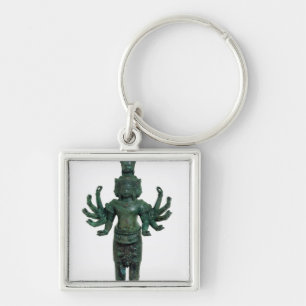 Shiva met veel armen en hoofden, Angkor Sleutelhanger