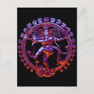 Shiva Nataraja dansend Briefkaart