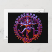 Shiva Nataraja dansend Briefkaart (Voorkant / Achterkant)