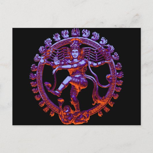 Shiva Nataraja dansend Briefkaart (Voorkant)