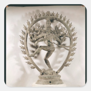Shiva Nataraja, Dravidian Vierkante Sticker