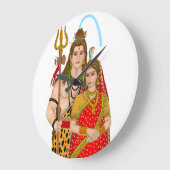 Shiva Parvati Clock Grote Klok (Hoek)