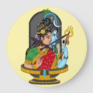 Shiva Parvati goddelijke klok