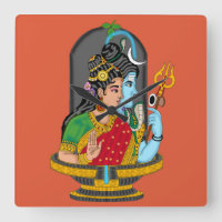 Shiva Parvati goddelijke klok
