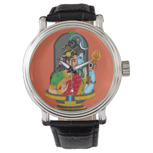 Shiva Parvati goddelijke klok Horloge