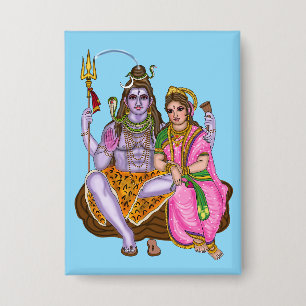 Shiva Parvati Knop Button