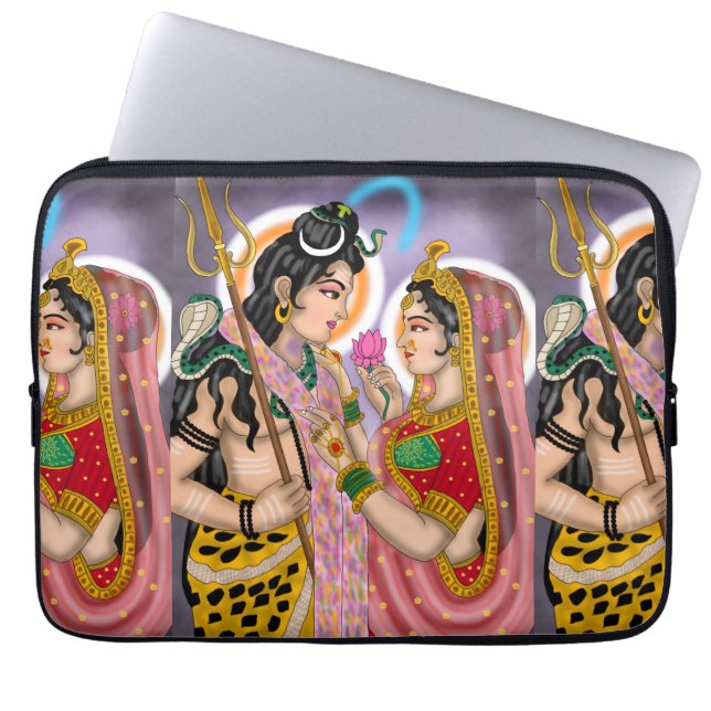 Shiva Parvati Laptop Cover Sleeve (Voorkant)