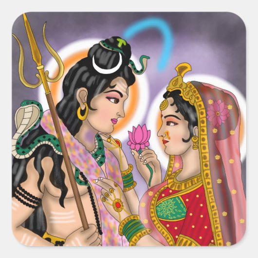Shiva Parvati Stickers (Voorkant)