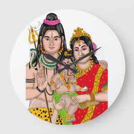 Shiva’s Family Clock Grote Klok