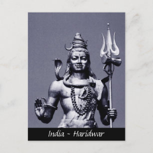 Shiva Statue, Deity Haridwar/India Briefkaart